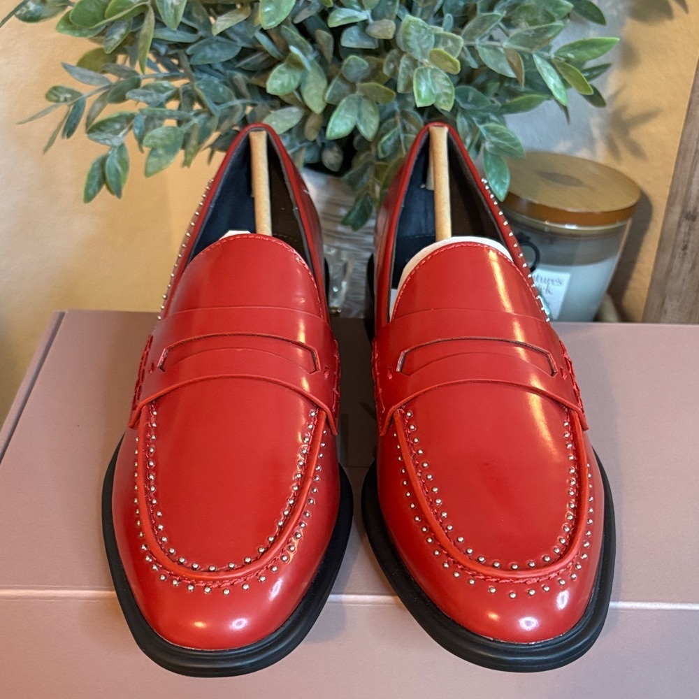 SARTO by Franco Sarto Red Stud Loafers - Picture 3 of 4